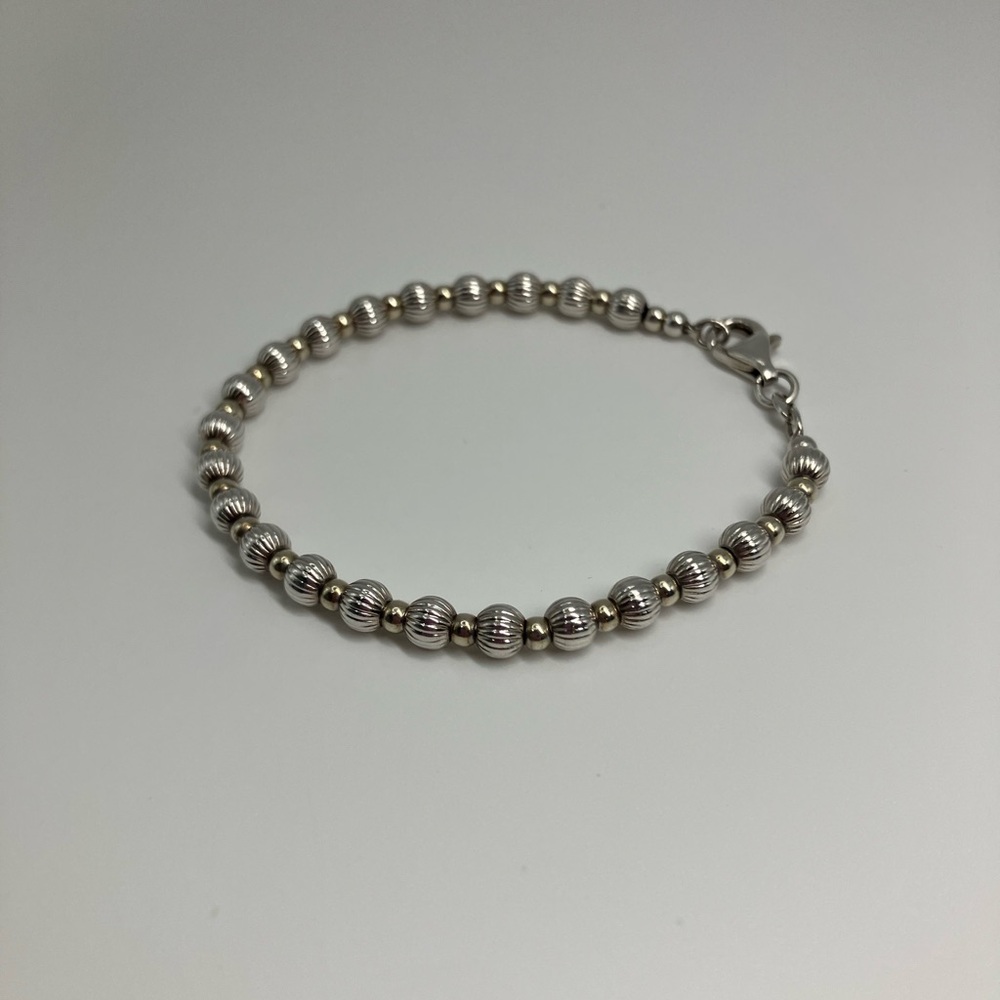 Silpada Vintage Sterling Silver and Brass Beaded Bracelet